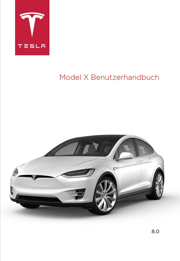 Model X Benutzerhandbuch auf Deutsch, Französisch, Italienisch verfügbar